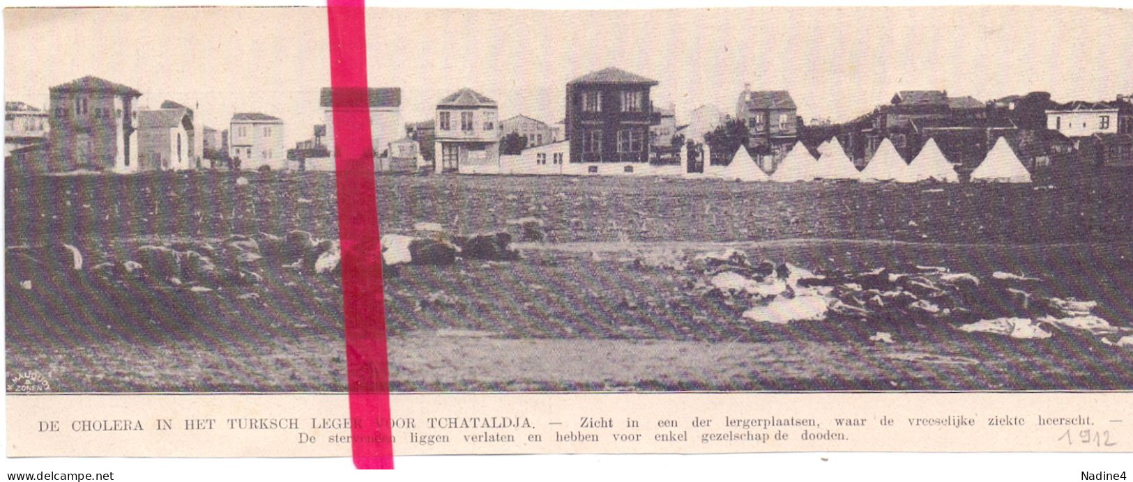 Tchataldja Turkije - Cholera In Het Turks Leger - Orig. Knipsel Coupure Tijdschrift Magazine - 1912 - Zonder Classificatie