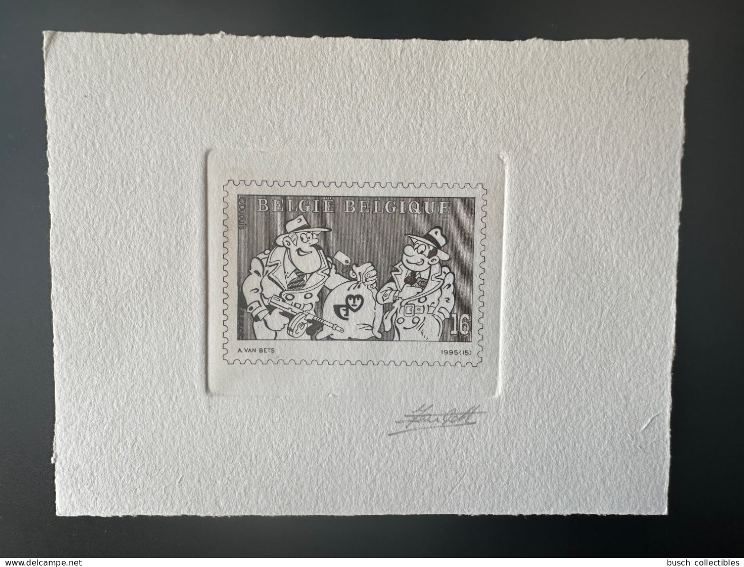 Belgique 1995 COB 2619 Epreuve D'artiste Proof 1er Jour FDC BD Dupuis Raoul Cauvin Sammy Comic Bande Dessinée - Proeven & Herdruk