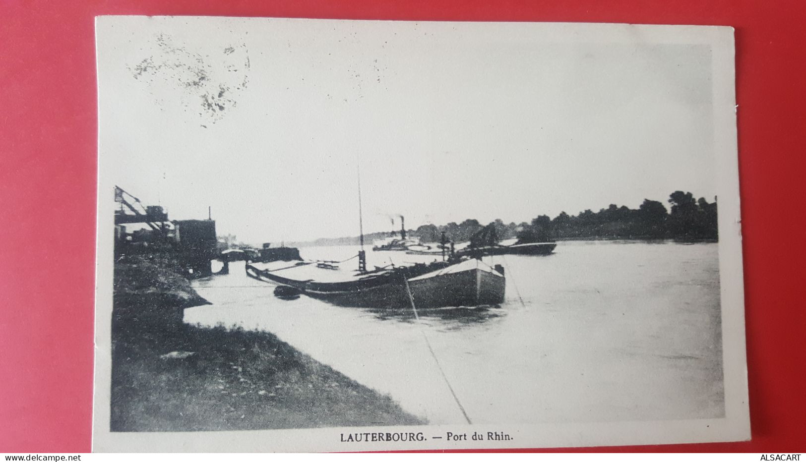 Lauterbourg Port Du Rhin , Péniche - Lauterbourg