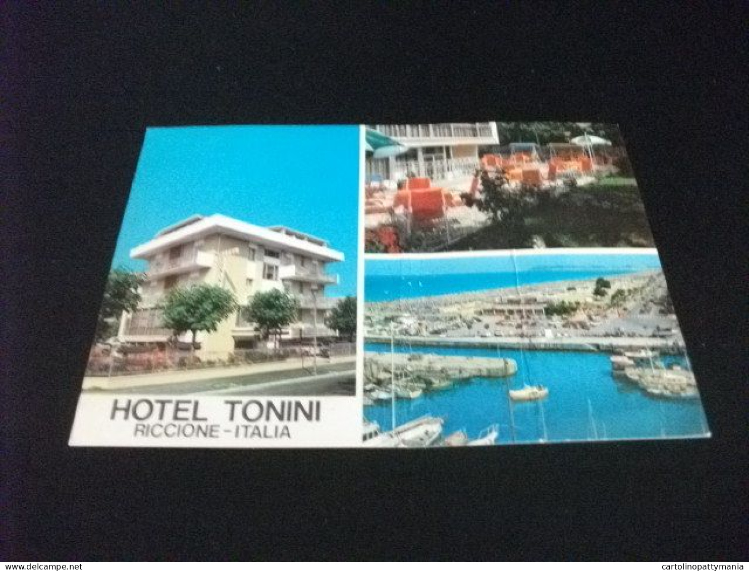 HOTEL TONINI VIA RIMINI RICCIONE FORLI ANNULLO XXXIV ESPOSIZIONE FILATELICA RICCIONE 1995 PIEGHE MARCATE - Hotel's & Restaurants