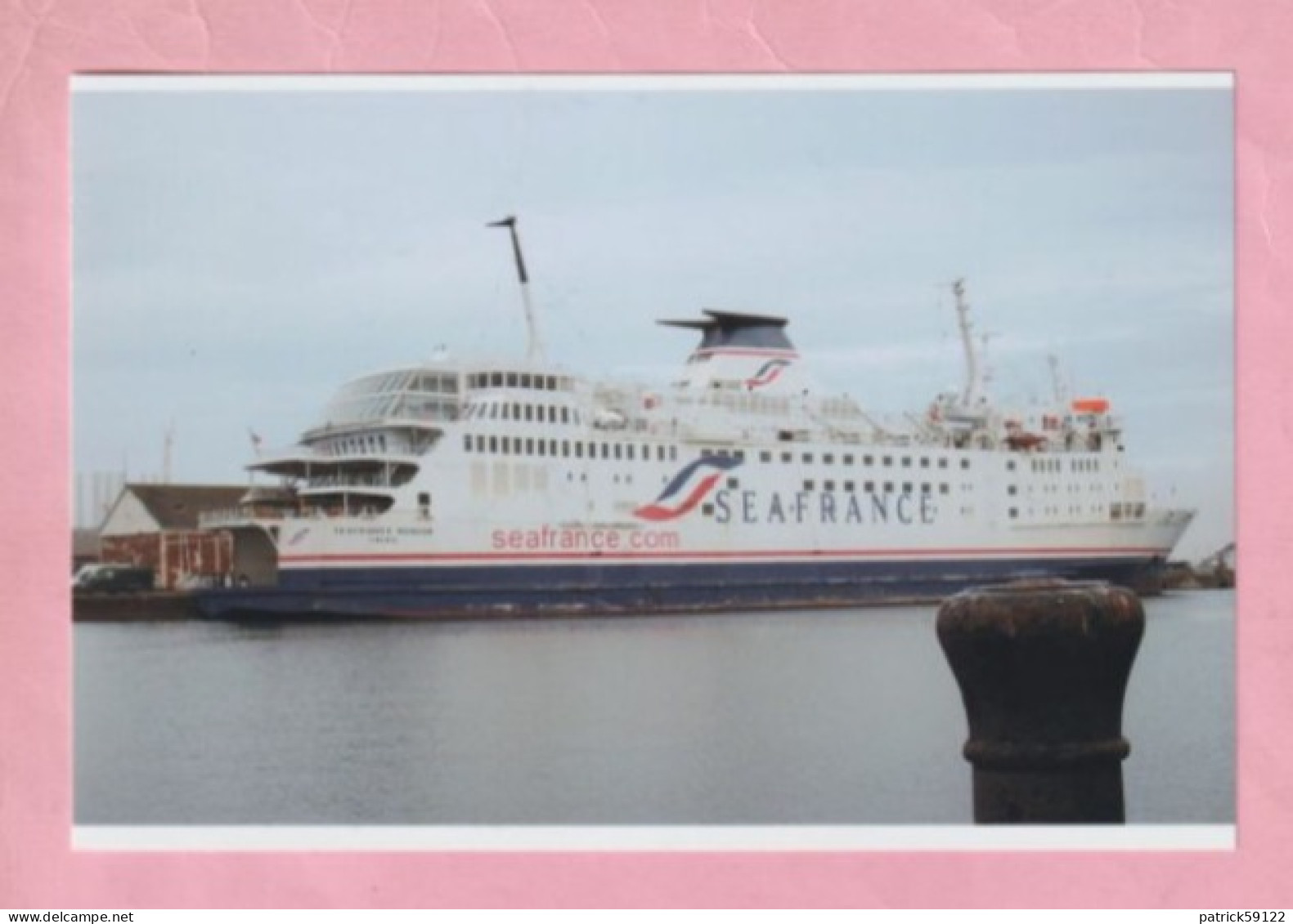 PHOTOGRAPHIE - PORT DE DUNKERQUE - SEAFRANCE   " RENOIR  " (1)  PORT D'ATTACHE : CALAIS - PAQUEBOT - Boats