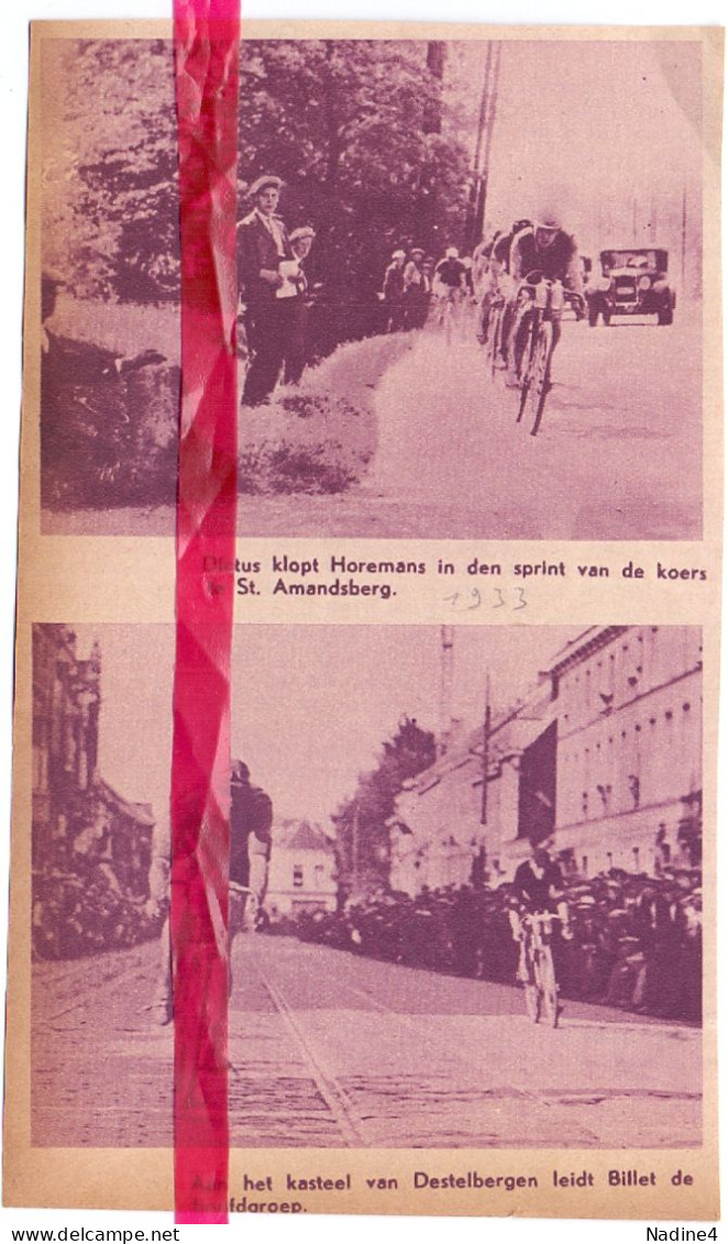 Koers Wielrennen , St Amandsberg, Winnaar Dictus - Orig. Knipsel Coupure Tijdschrift Magazine - 1933 - Sin Clasificación