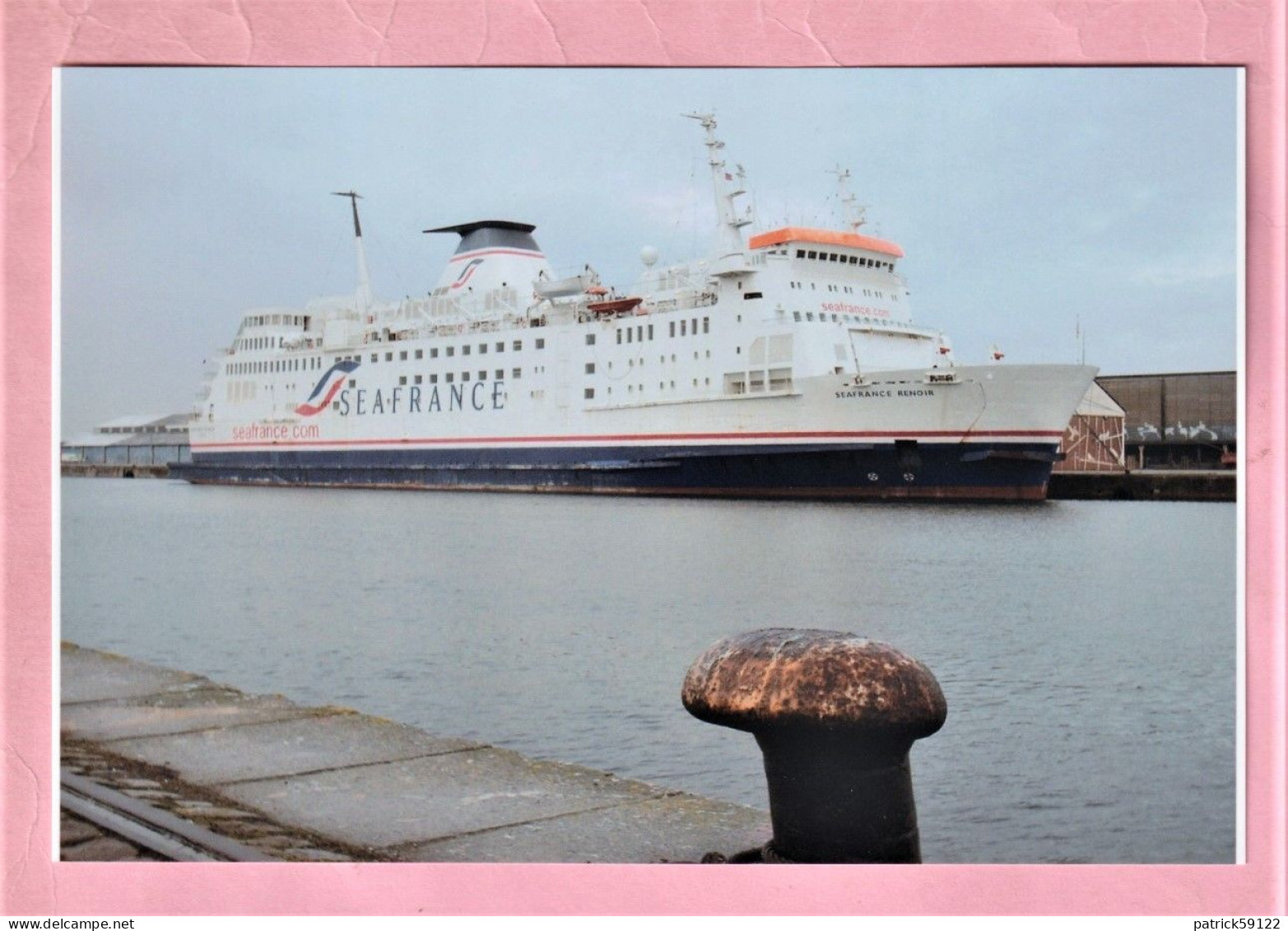 PHOTOGRAPHIE - PORT DE DUNKERQUE - SEAFRANCE   " RENOIR  " (2)  PORT D'ATTACHE : CALAIS - PAQUEBOT - Boats