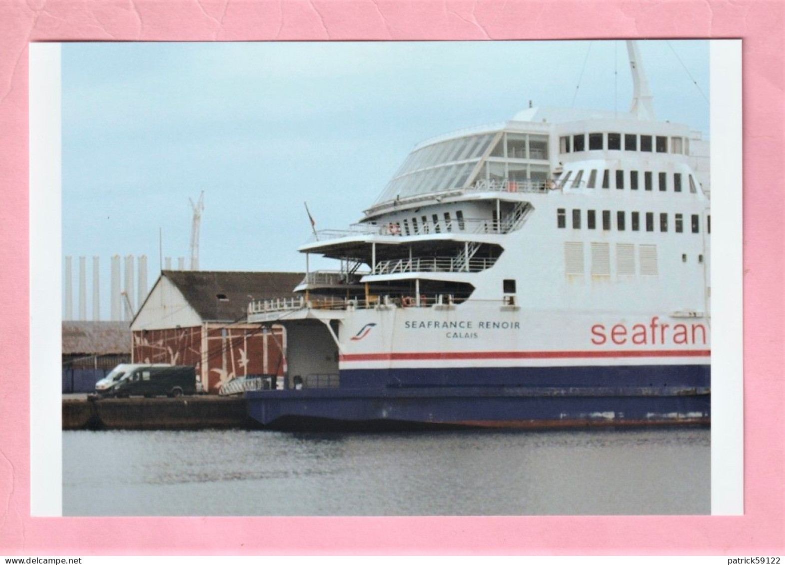 PHOTOGRAPHIE - PORT DE DUNKERQUE - SEAFRANCE   " RENOIR  " (5)  PORT D'ATTACHE : CALAIS - PAQUEBOT - Schiffe