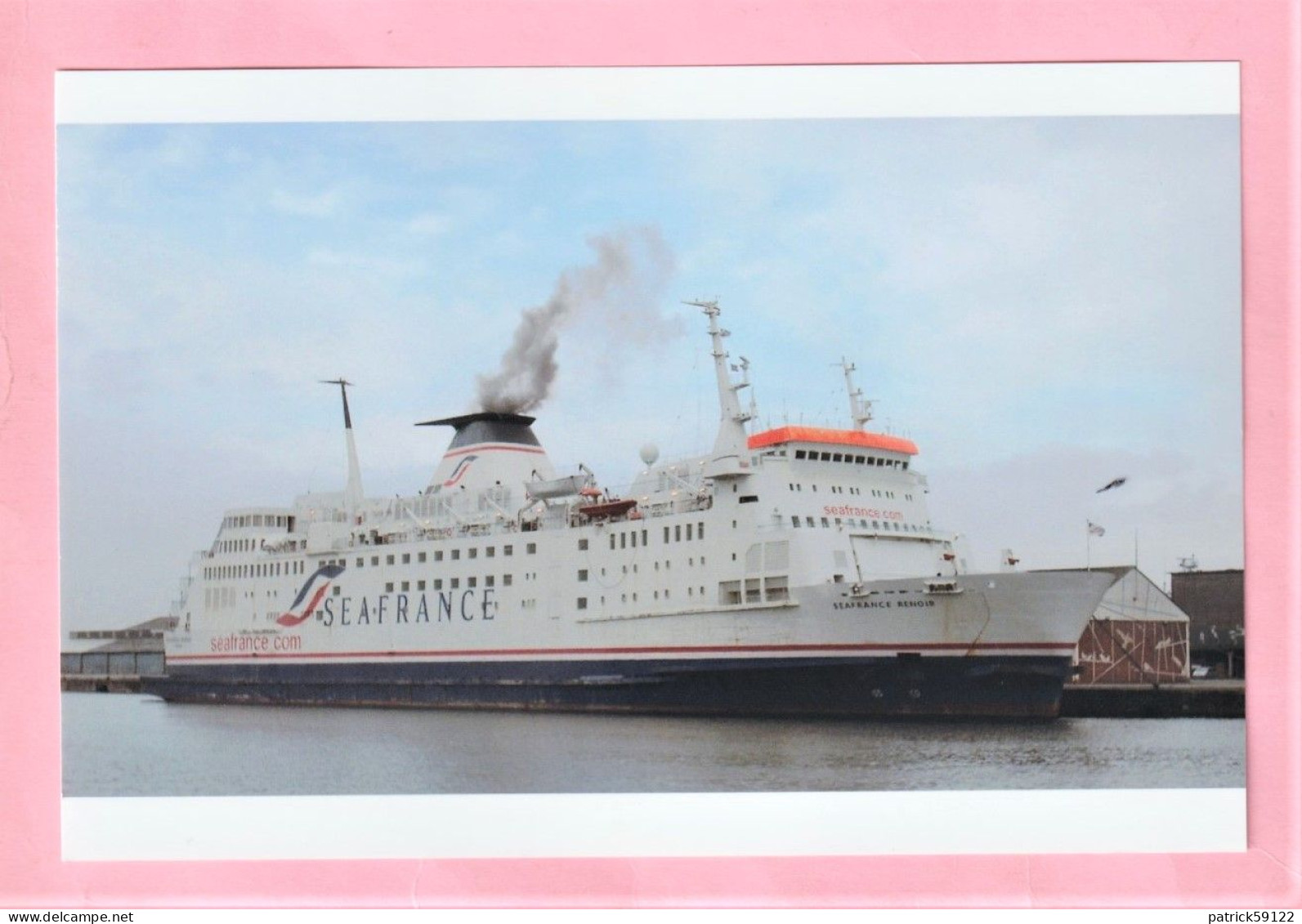 PHOTOGRAPHIE - PORT DE DUNKERQUE - SEAFRANCE   " RENOIR  " (6)  PORT D'ATTACHE : CALAIS - PAQUEBOT - Schiffe