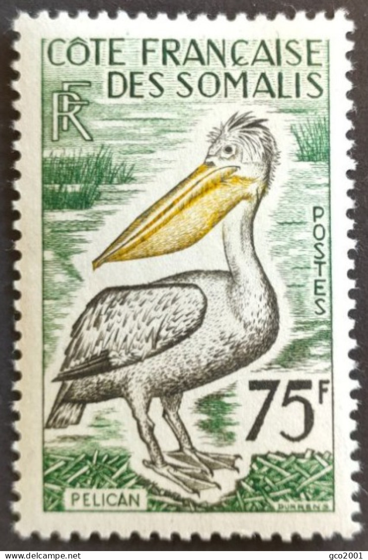 COTE FRANCAISE DES SOMALIS / YT 303 / FAUNE - OISEAU - PELICAN / NEUF * / MH - Pelicans