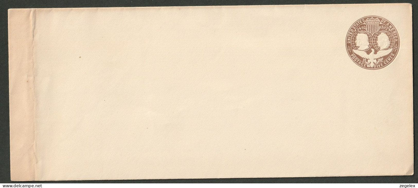 United States - Postal Stationary. 1893 FIVE CENTS Scott U350, Unused - ...-1900