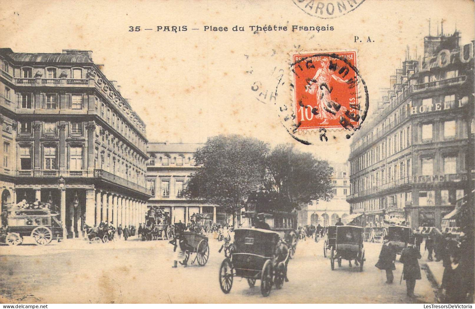 FRANCE - 75 - Paris - Place Du Théâtre Français - Carte Postale Ancienne - Plätze