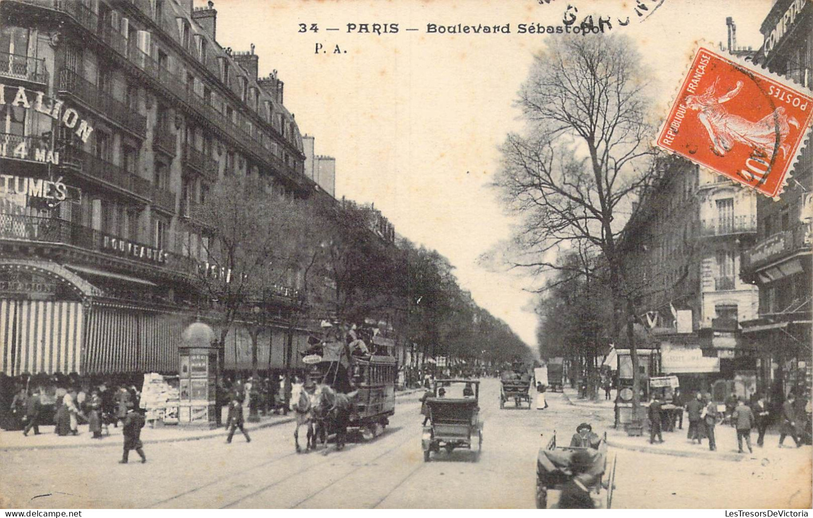 FRANCE - 75 - Paris - Boulevard Sébastopol - Carte Postale Ancienne - Other & Unclassified