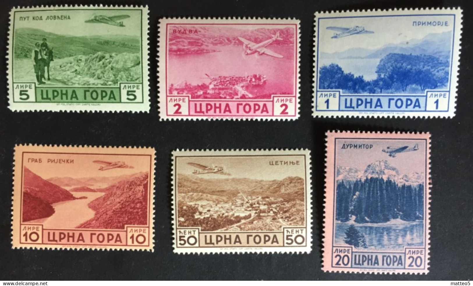 1943 - Montenegro Italia Occupation  - Views Of Montenegro - 6 Stamps - New- - Montenegro