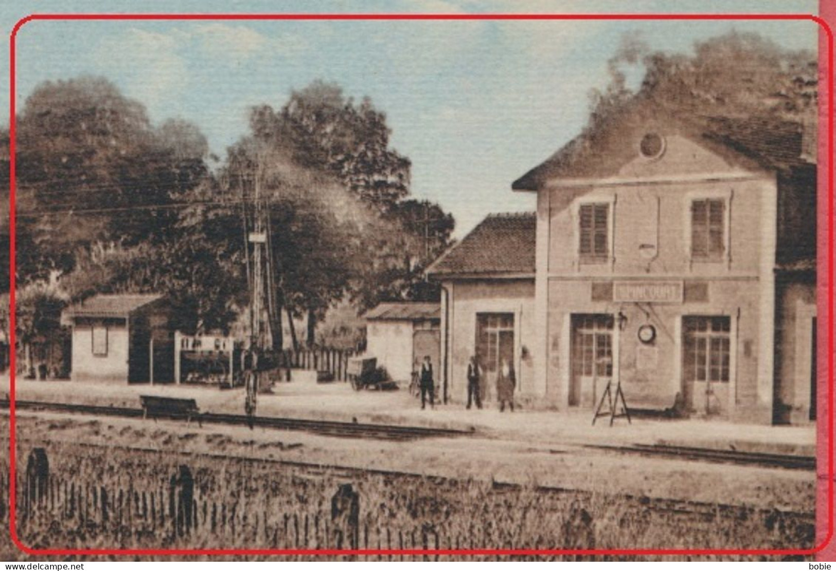 Spincourt Dépt. 55 Meuse : La Gare Côté Rails - Arrivée D'une Locomotive à Vapeur - Thème Train - 1958. - Spincourt