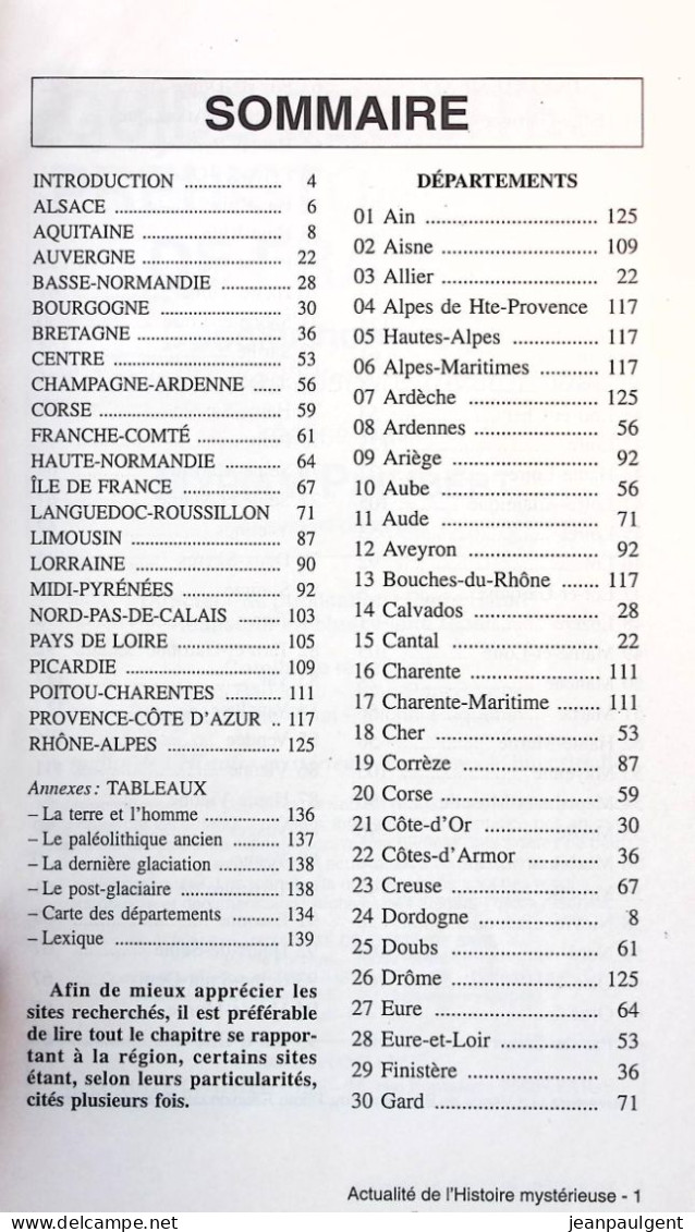 NN - Magazine "Les Dossiers De L'histoire Mystérieuse" Hors Série N° 5 - Guide Des Sites Préhistoriques De France - Histoire