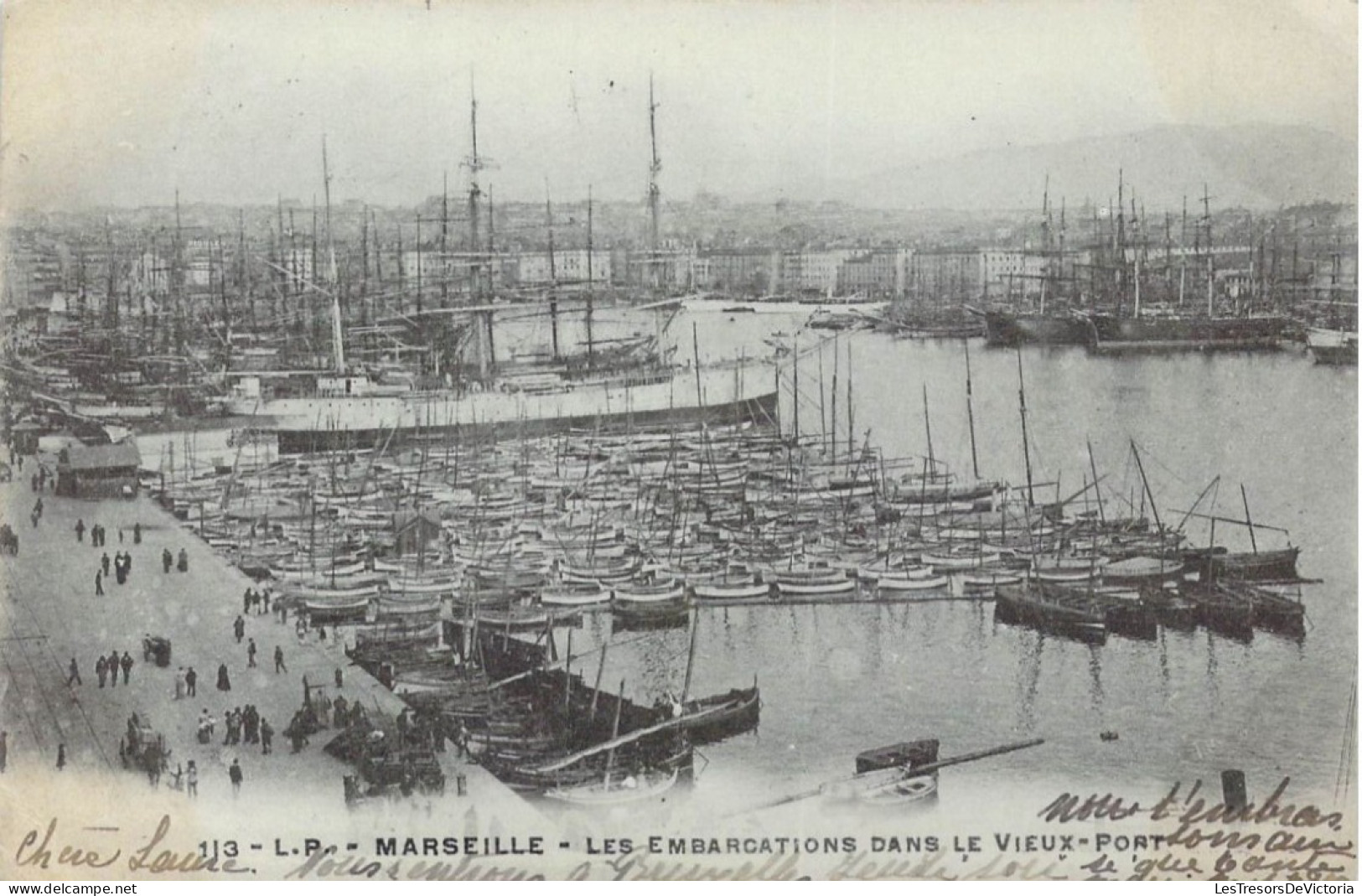 FRANCE - 13 - Marseille - Les Embarcations Dans Le Vieux-Port - Carte Postale Ancienne - Oude Haven (Vieux Port), Saint Victor, De Panier