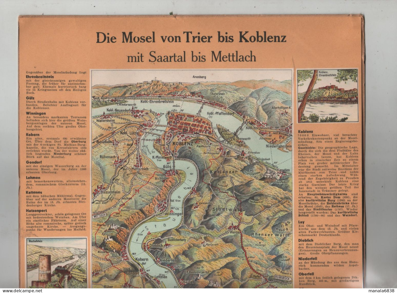 Der Mosellauf Mit Beschreibung Von Trier Koblenz Mit Saartal Stollfuss Verlag Bonn - Saarland