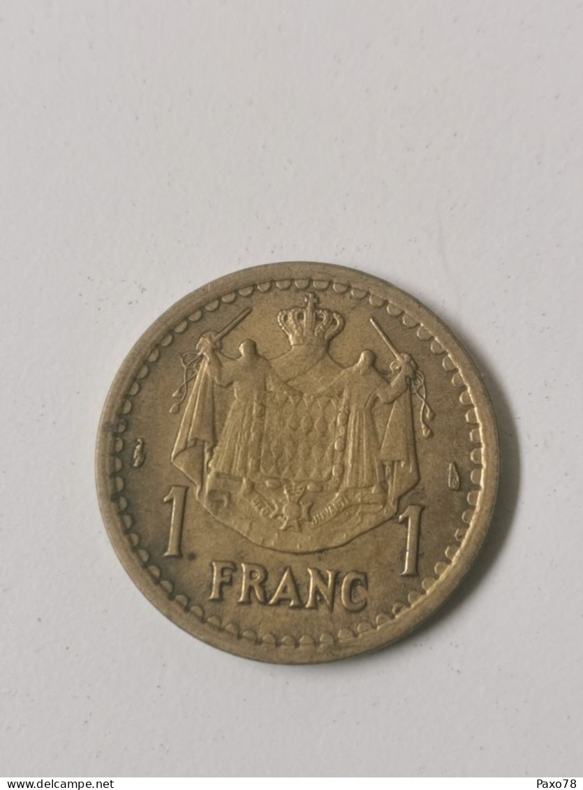 Monaco, 1 Franc - Louis II Cupro-aluminium 1943 - 1922-1949 Louis II