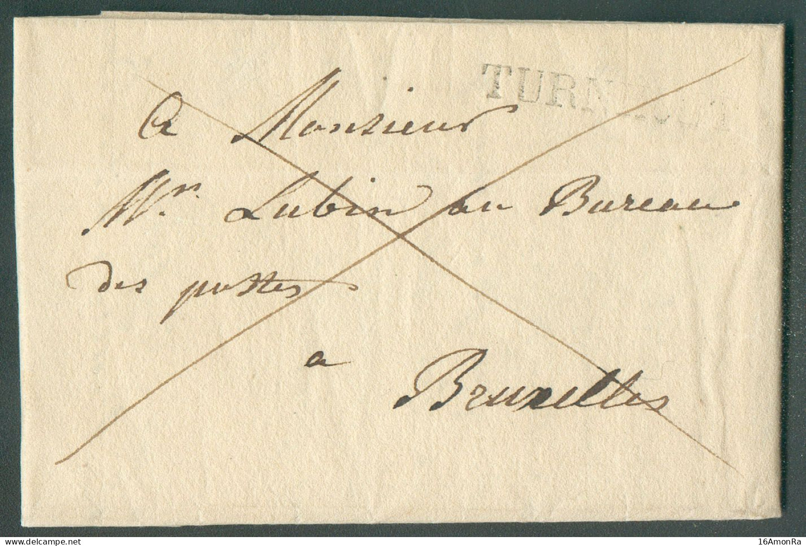 LAC De TURNHOUT le 4 Septembre 1828 Adressée En Franchise De Port à Mr. Lubin, Au Bureau De Postes à Bruxelles.  Belle F - 1815-1830 (Holländische Periode)