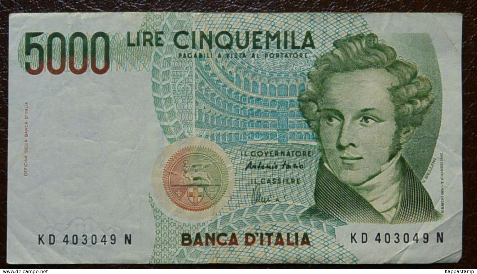 R.I.5000 Lire Bellini 4/1/1985 Pick.111c  (B/1-30 - 5000 Lire