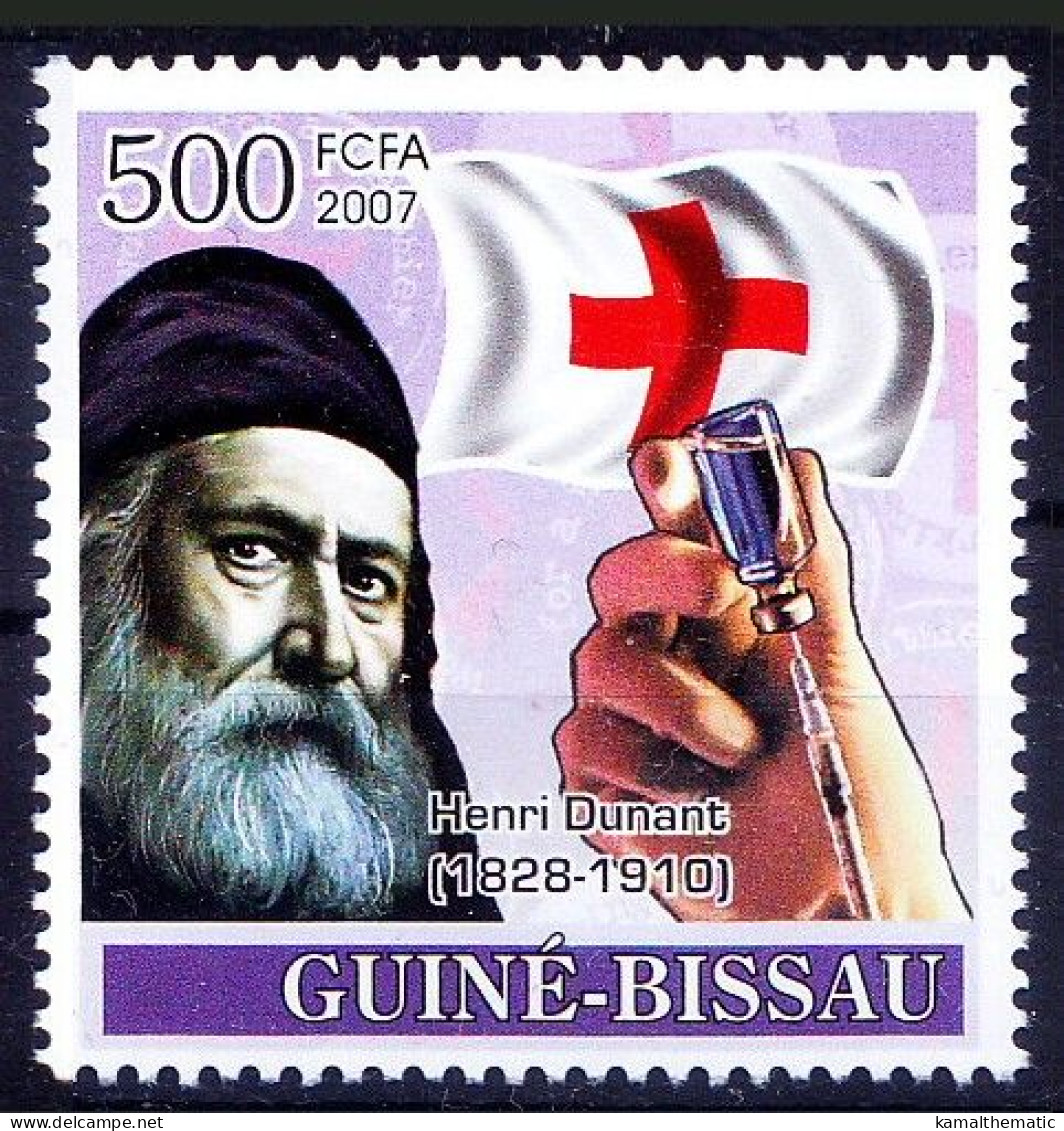 Guinea Bissau 2007 MNH, Henri Dunant, Medicine. Red Cross, Syringe - Henry Dunant