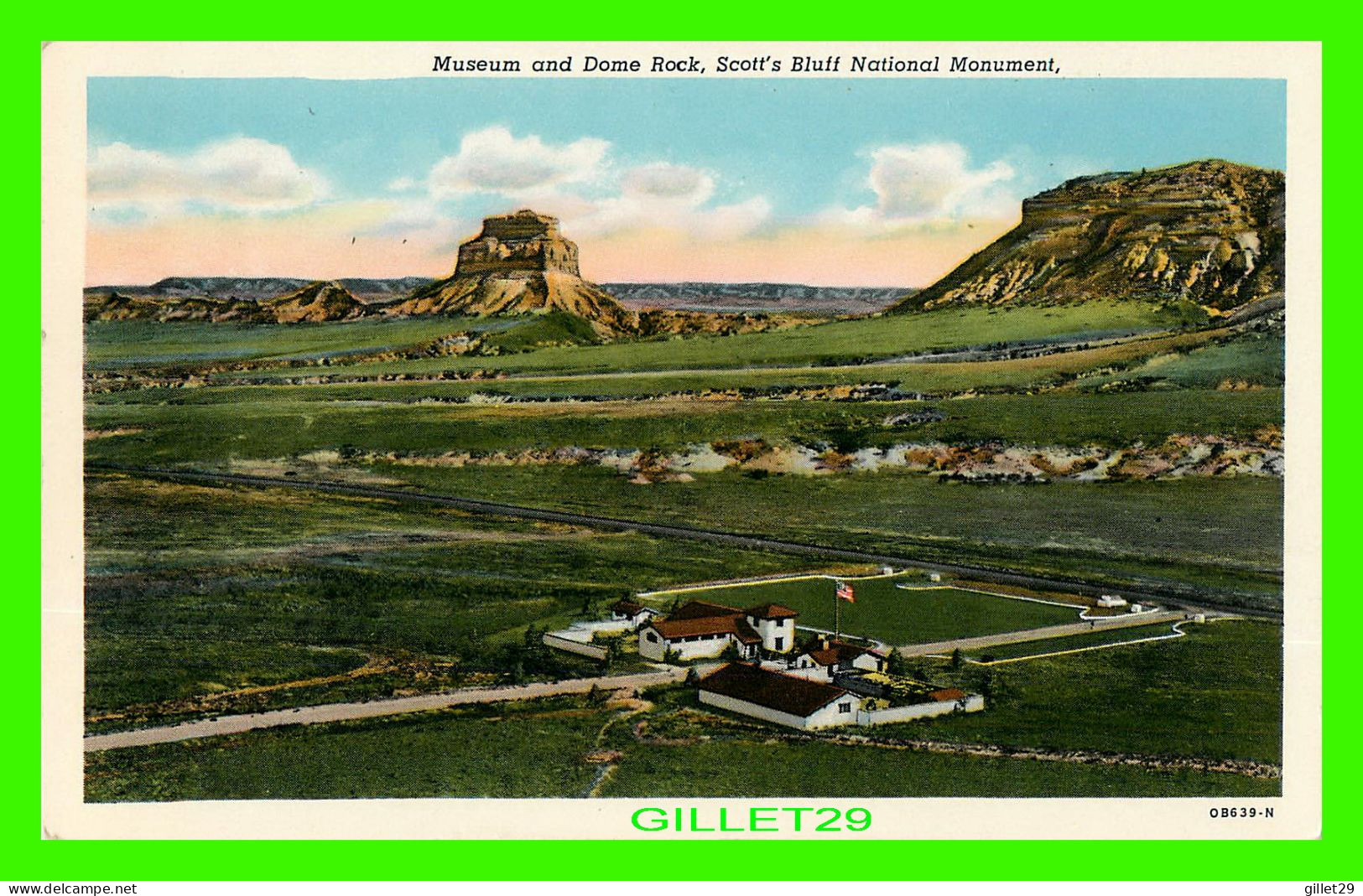 SCOTTSBLUFF, NE - MUSEUM AND DOME ROCK, SCOTT'S BLUFF NATIONAL MONUMENT - KENT NEWS AGENCY  - - Altri & Non Classificati