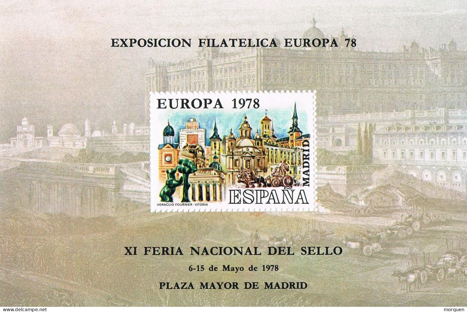 Hojita Viñeta MADRID 1978, Feria Del Sello. Tema EUROPA 78 - Errors & Oddities