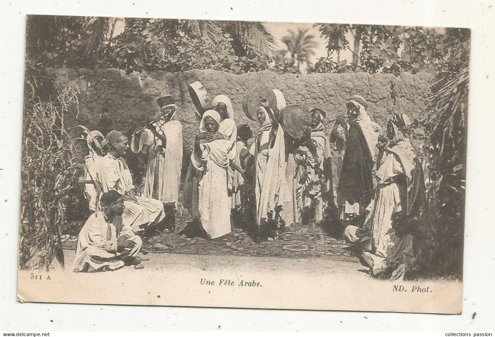 Cp, Afrique , Une Fête Arabe , Musique , Musiciens, écrite 1918 , Ed. Neurdein Et Cie - Africa