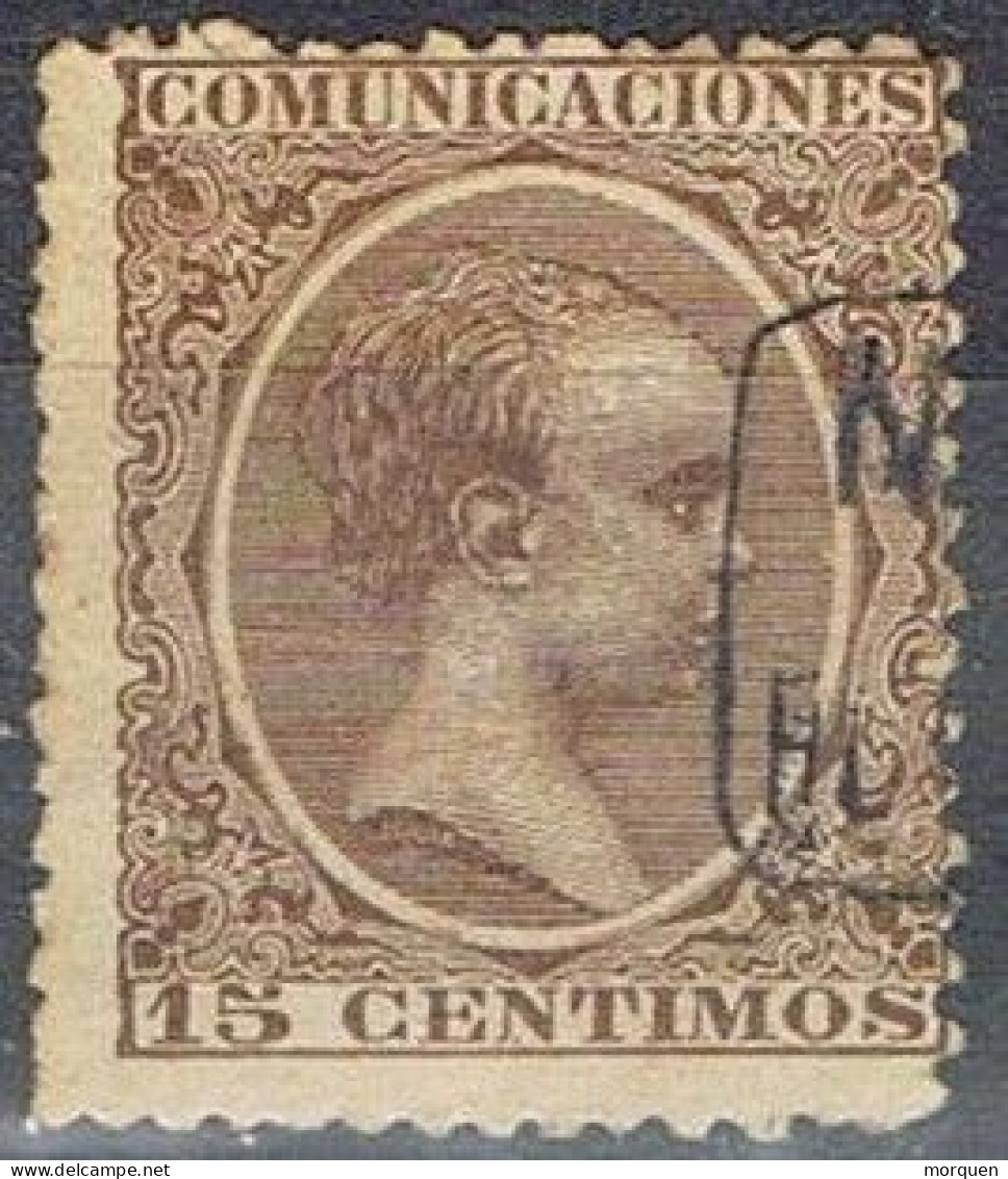 Sello 15 Cts Alfonso XIII Pelon, Carteria Tipo II, HUARTE ARAQUIL (Navarra), Num, 219 º - Usados