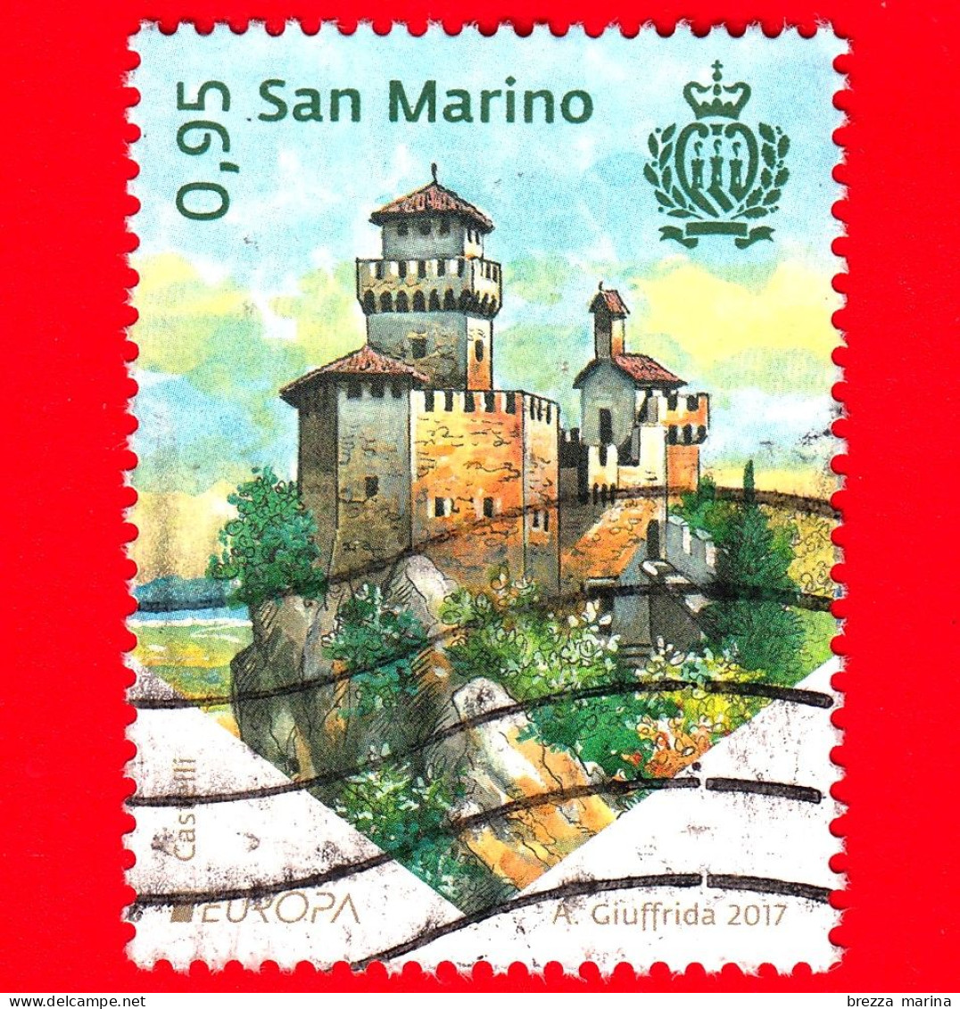 SAN MARINO - Usato - 2017 - Europa - Torre Cesta - 0.95 - Used Stamps
