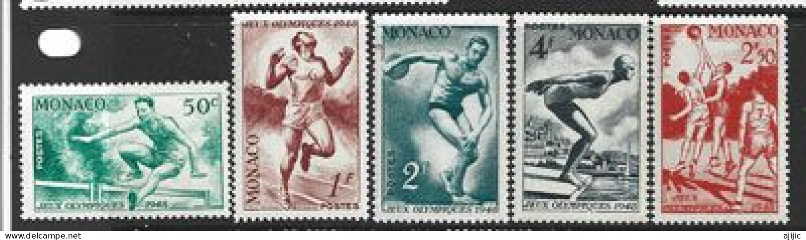 MONACO. Jeux Olympiques De Londres 1948. Yv. Nr 319/23. Côte 12 Euro. 5 Timbres Neufs ** - Sommer 1948: London