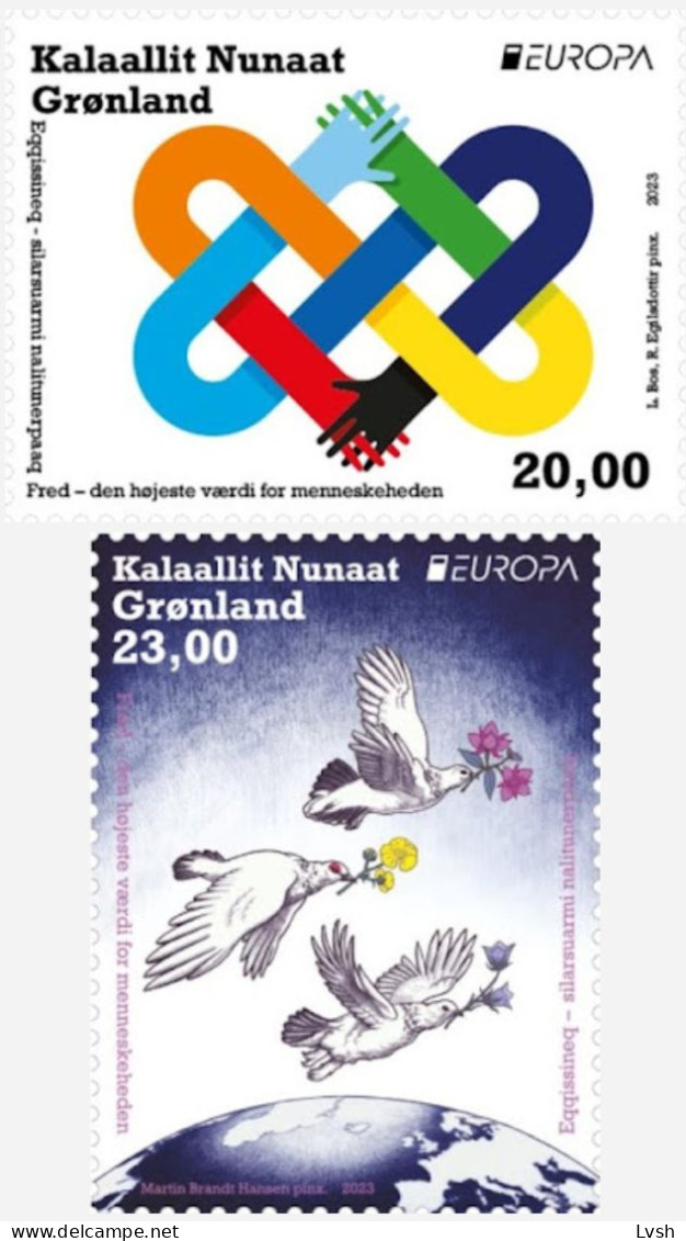 Greenland .2023.Europa CEPT.Peace – The Highest Value Of Humanity.2 V.** . - Nuovi