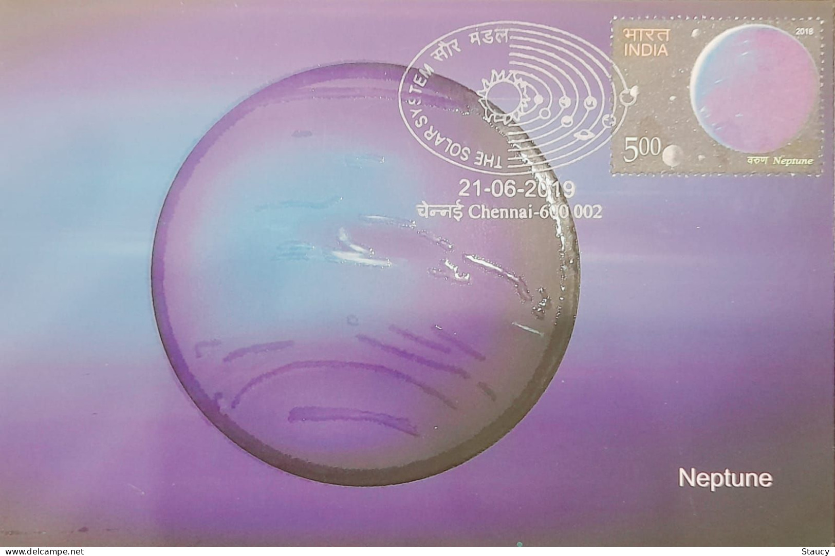 India 2018 - 19 The Solar System "INDIA POST" Set Of Picture Postcard PPC STAMPED & CANCELLED Special Pack As Per Scan - Asie