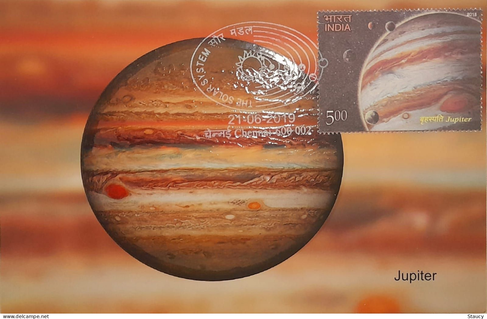 India 2018 - 19 The Solar System "INDIA POST" set of Picture Postcard PPC STAMPED & CANCELLED Special Pack as per scan