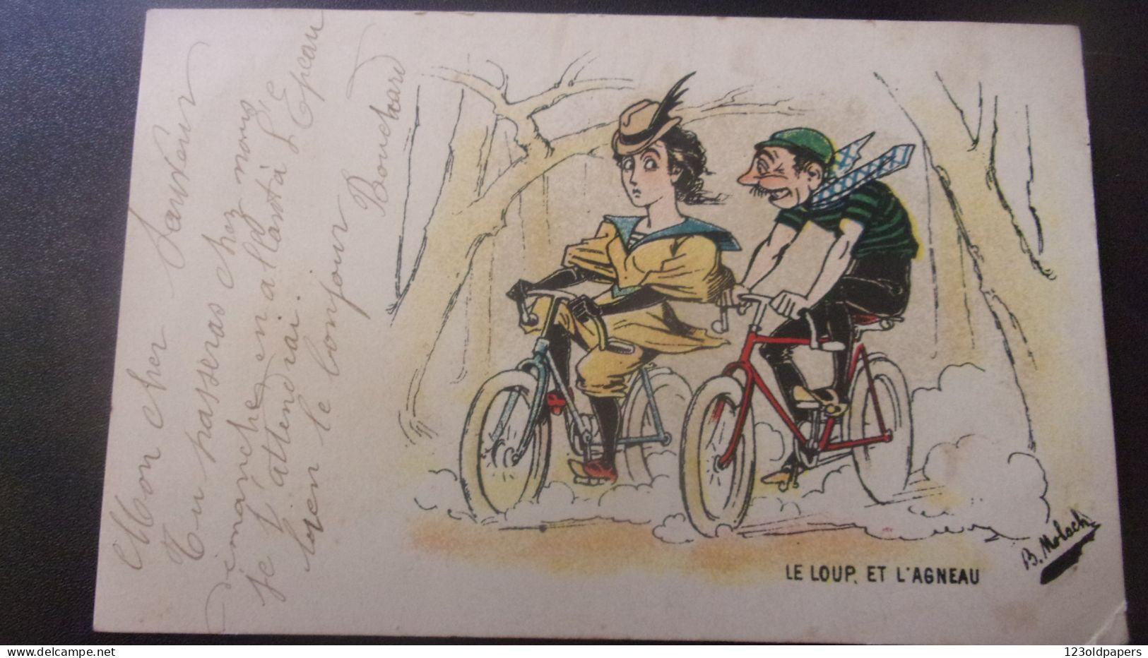 Sport Cyclisme Vélo Publicité Bicyclette  Cycling "Le Loup Et L' Agneau" Illustrateur MOLOCH - Moloch