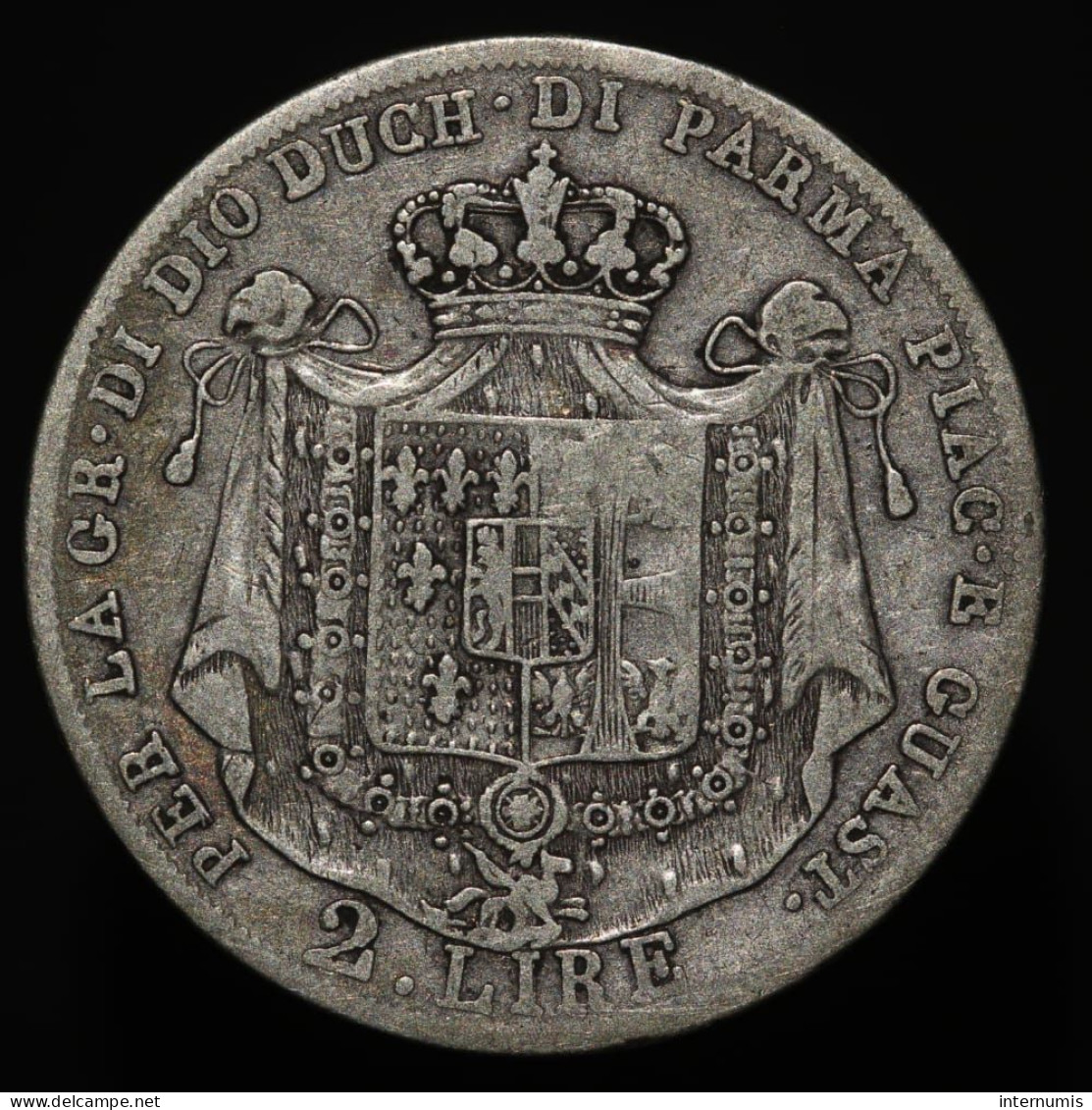 RARE - Italie / Italy, Marie-Louise (Maria Luigia) : Parma, 2 Lire, 1815, Argent (Silver), TB+ (VF), KM-C29, MIR 1094 - Parme