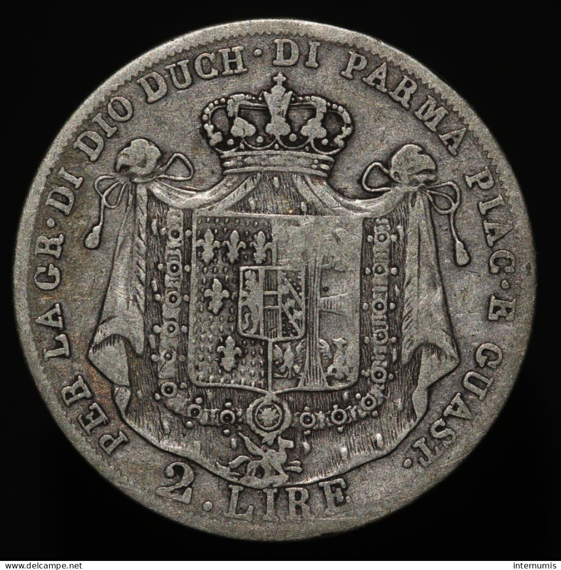 RARE - Italie / Italy, Marie-Louise (Maria Luigia) : Parma, 2 Lire, 1815, Argent (Silver), TB+ (VF), KM-C29, MIR 1094 - Parma