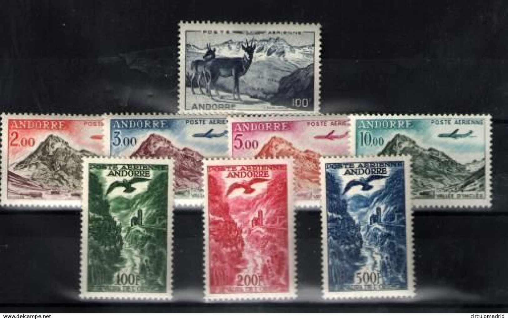 Andorra Francesa (aéreos) Nº 1/8. Años 1950-64 - Poste Aérienne