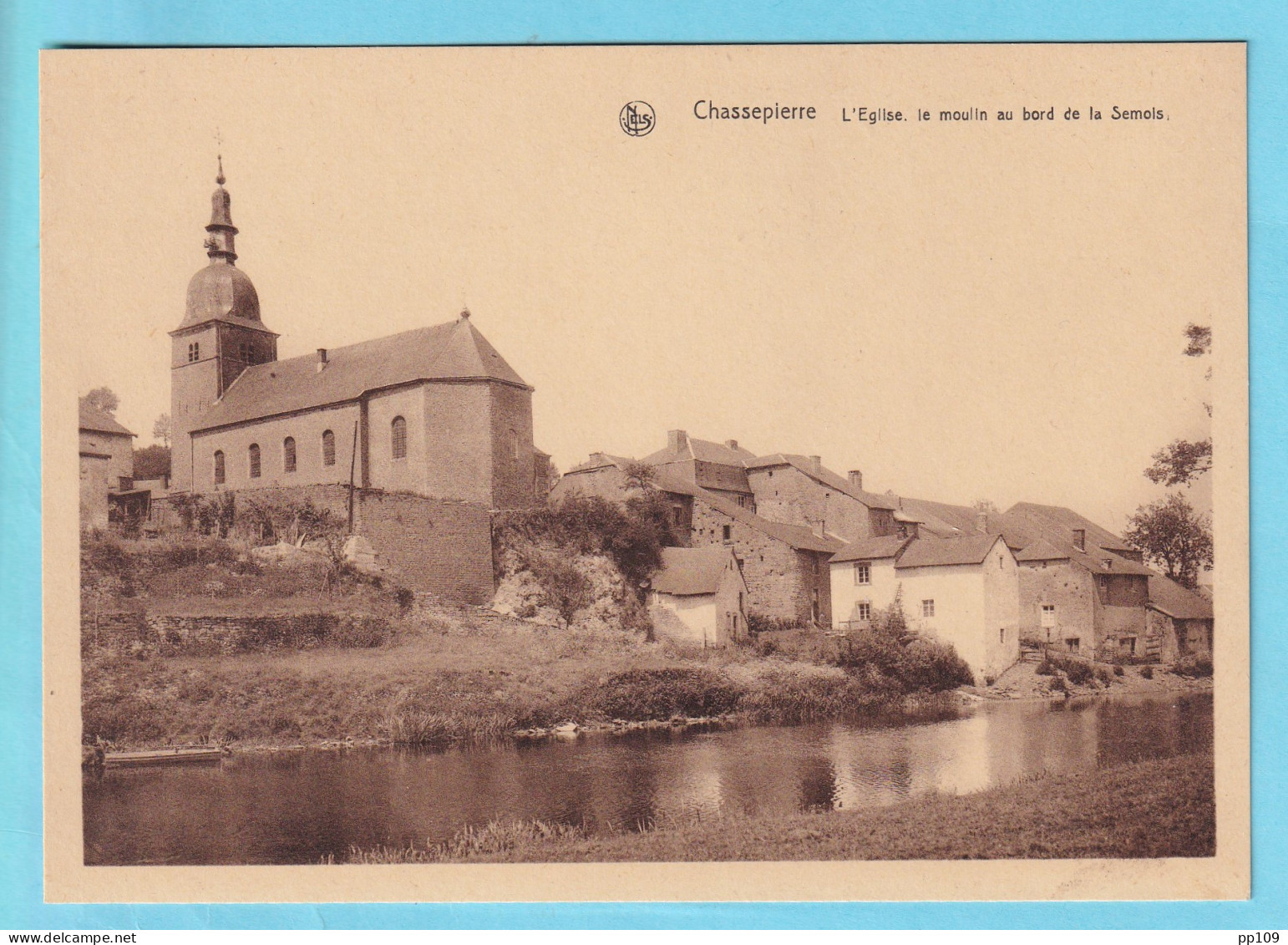 9 CP CHASSEPIERRE  état parfait  Le Breux Laiche intérieur église pont du vicinal moulin