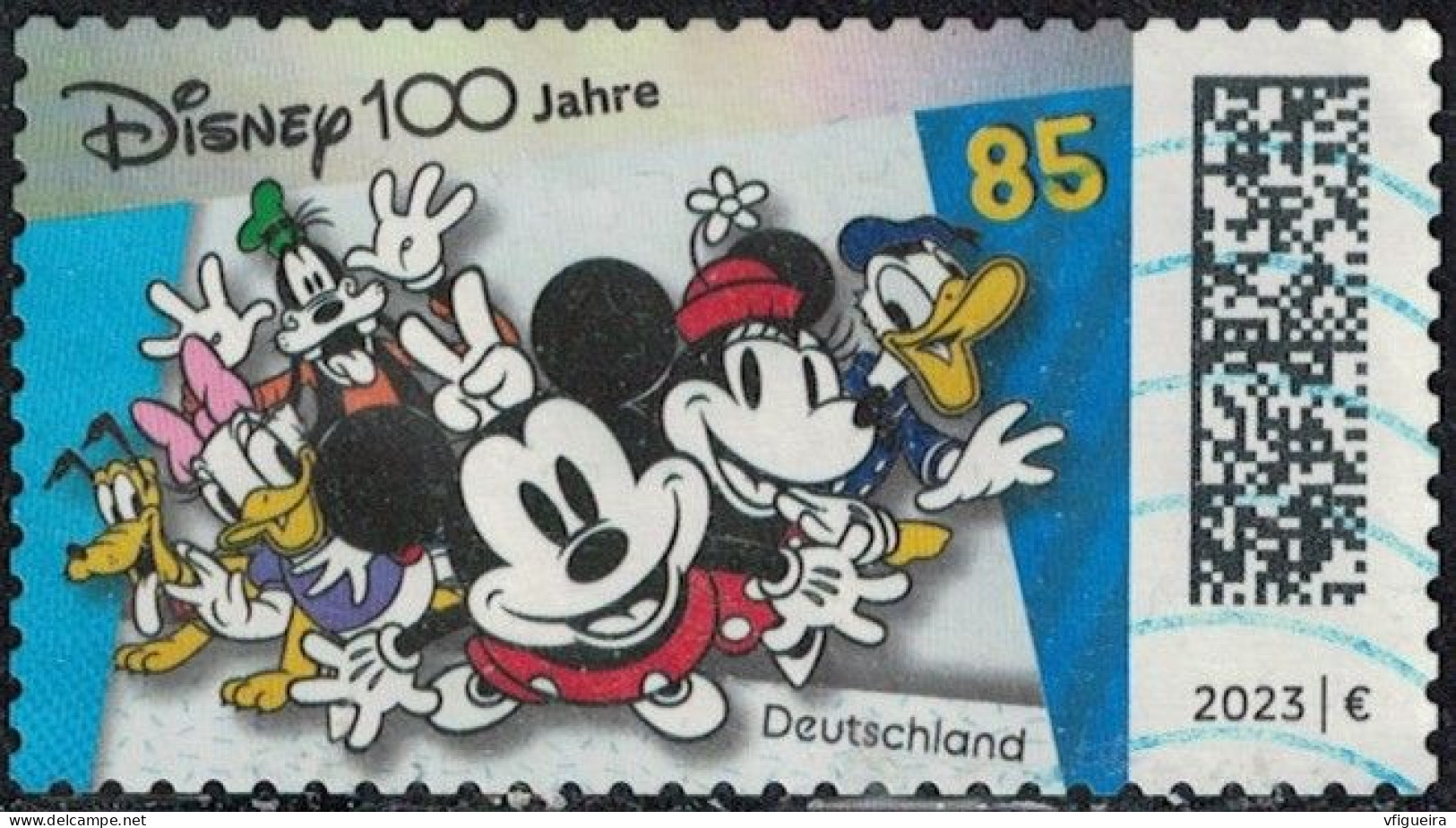 Allemagne 2023 Oblitéré Used Centenaire Dessins Animés Disney Cartoons Mickey Minnie SU - Other & Unclassified