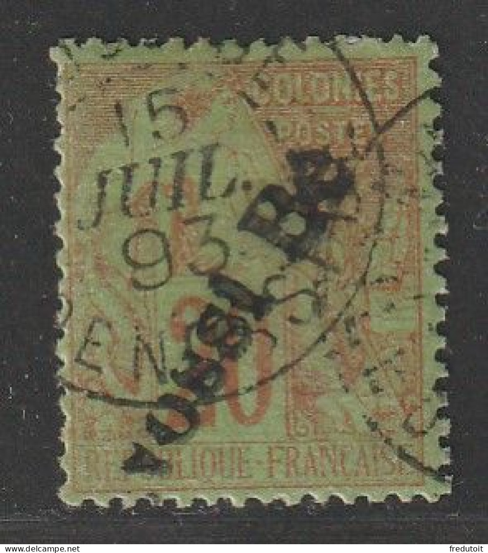 NOSSI-BE - N°25 Obl (1893) 20c Brique Sur Vert (IV) - Gebraucht