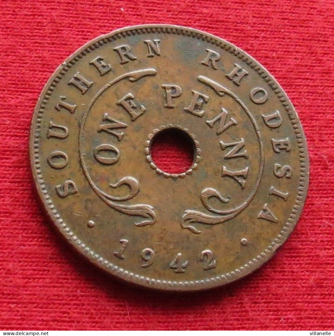 Southern Rhodesia 1 One Penny 1942 KM# 8a Lt 419 *VT Rodesia Do Sul South Rhodesie - Rhodesien