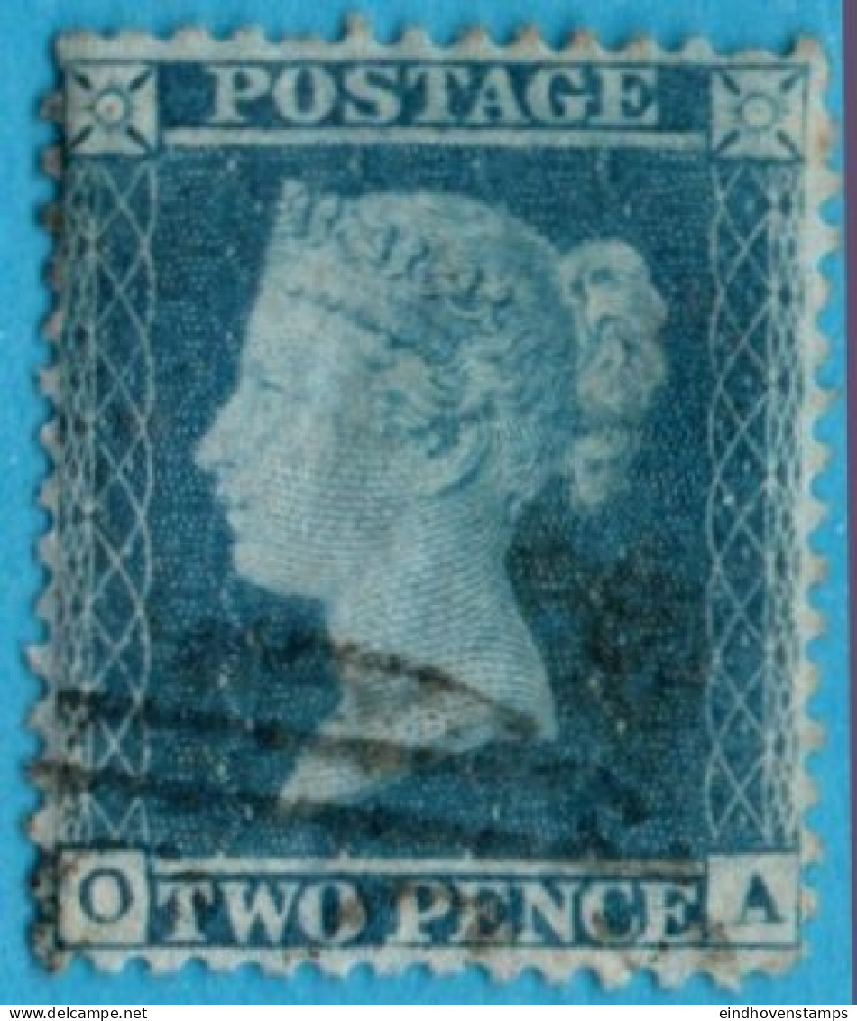 Great Britain 1855 2 D Large Crown Watermark, Alphabet II, Perf 14 Cancelled 2305.2901 - Usati