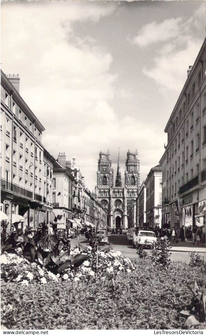 FRANCE - 45 - Orléans - Rue Jeanne D'Arc Et La Cathédrale - Vue De La Place Du Général De.. - Carte Postale Ancienne - Orleans