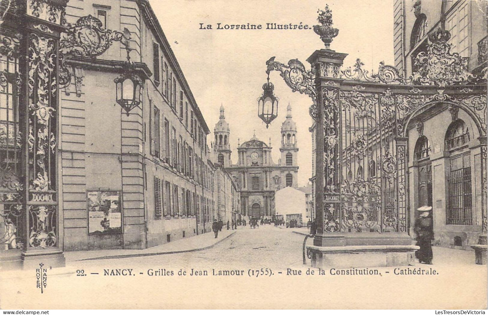 FRANCE - 54 - Nancy - Grilles De Jean Lamour - Rue De La Constitution - Cathédrale - Carte Postale Ancienne - Nancy