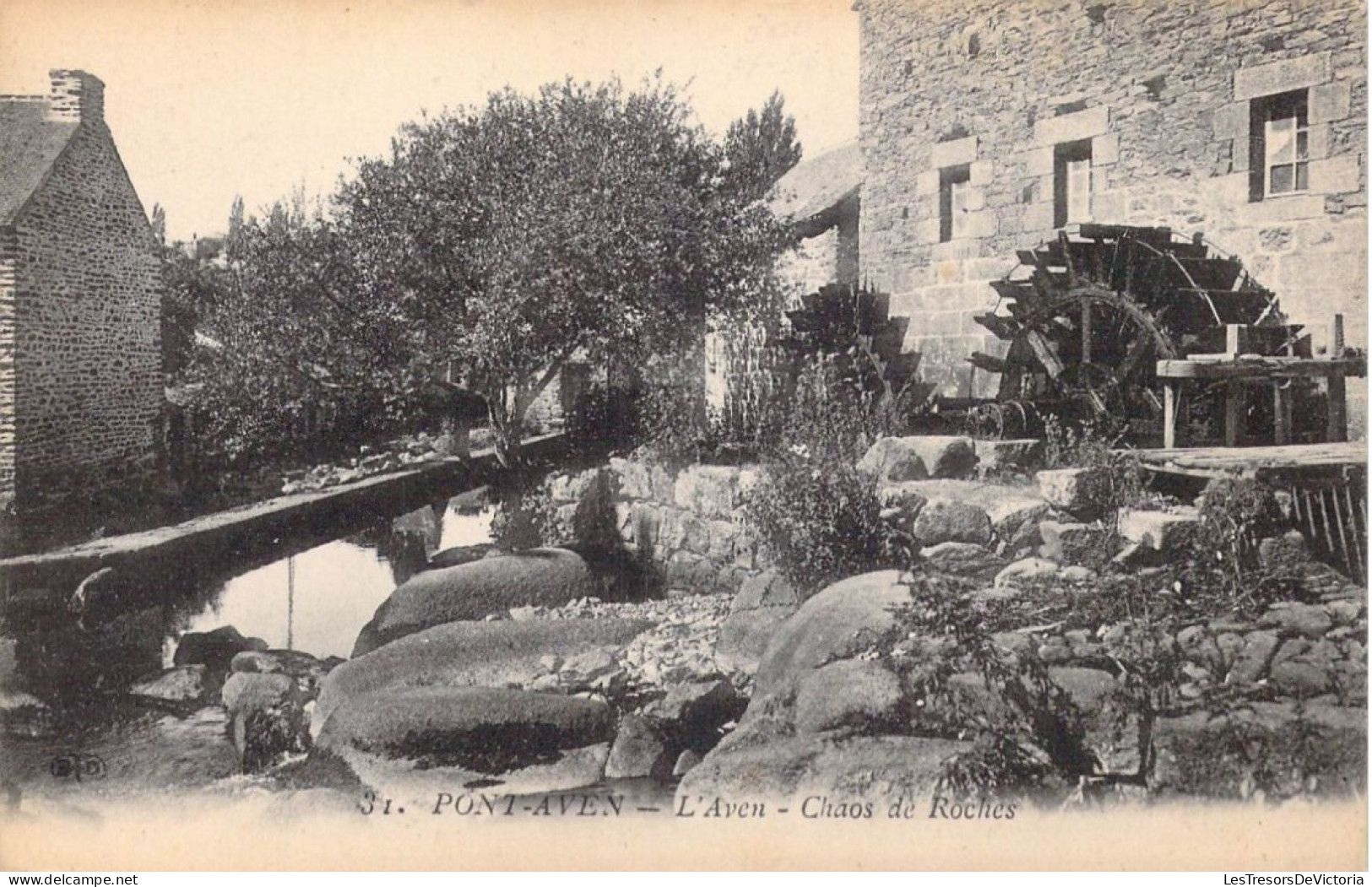 FRANCE - 29 - Pont Aven - L'Aven - Chaos De Roches - Carte Postale Ancienne - Pont Aven