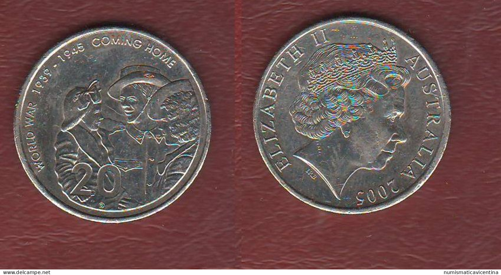 Australia 20 Cents 2005 Word War Coming Home Nickel Coin Commemorative - 20 Cents