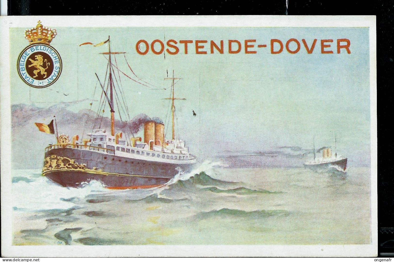 Carte Obl.  N° 19b. - Paquebots - Obl. LIEGE 11/10/1924 Pour Liège - Bootkaarten