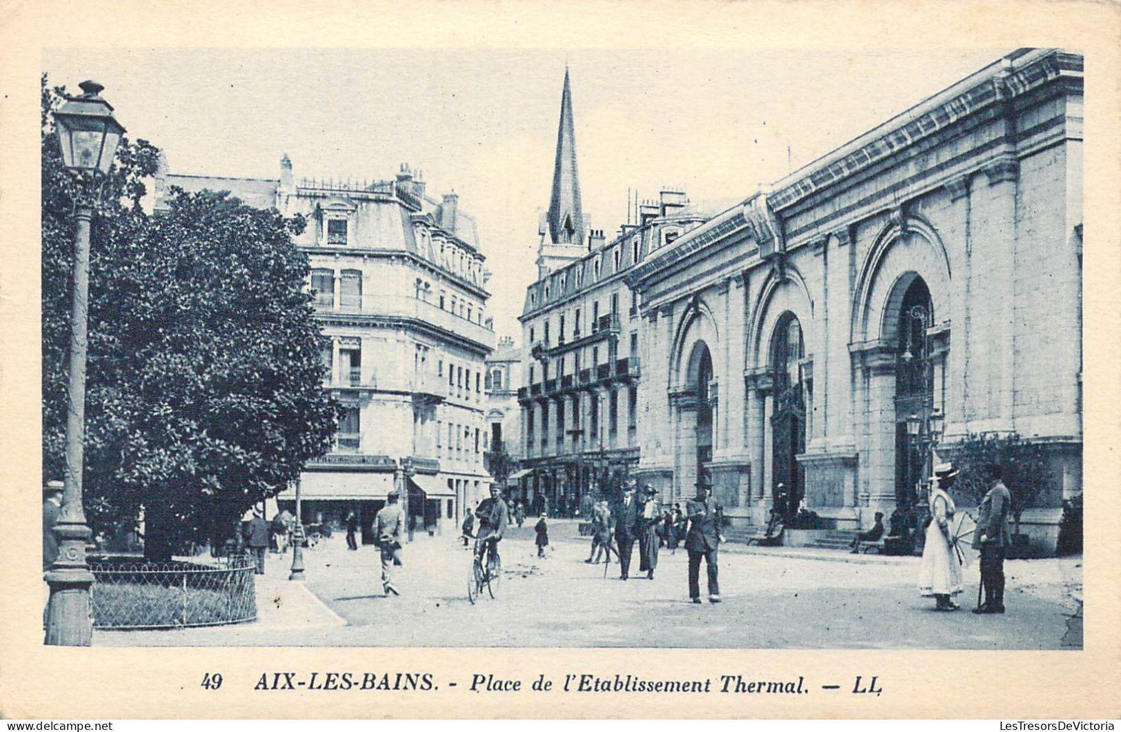 FRANCE - 73 - Aix-les-Bains - Place De L'Etablissement Thermal - Carte Postale Ancienne - Aix Les Bains