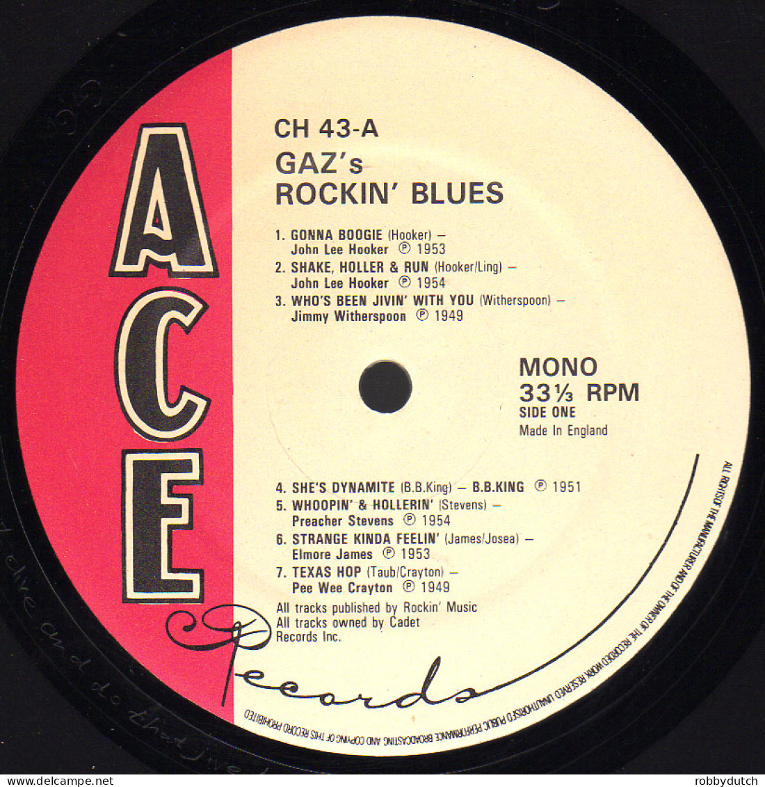 * LP *  GAZ'S ROCKIN' BLUES - VARIOUS (England 1981 EX) - Blues