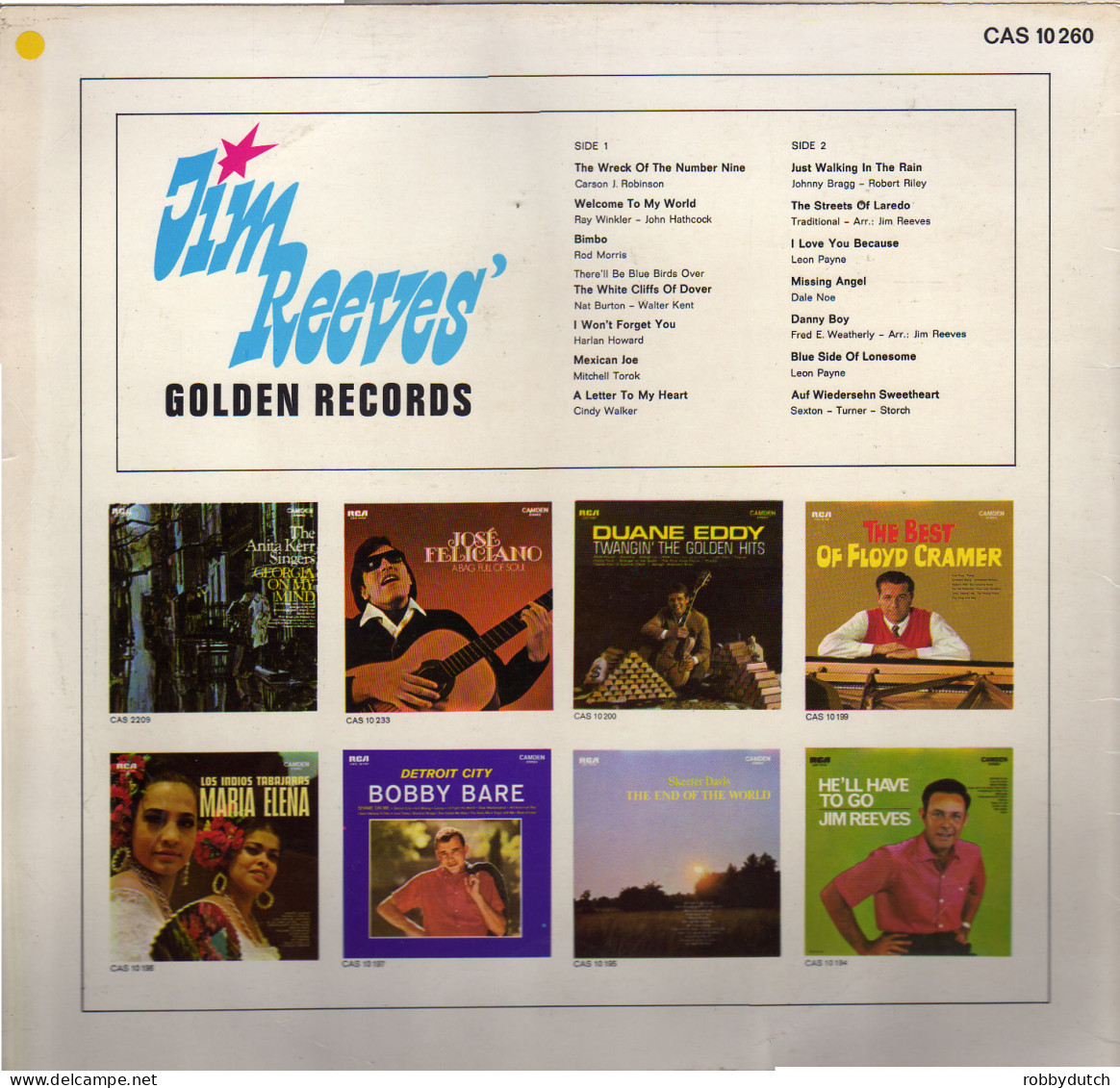 * LP *  JIM REEVES'  GOLDEN RECORDS ( Germany 1969 ) - Country En Folk