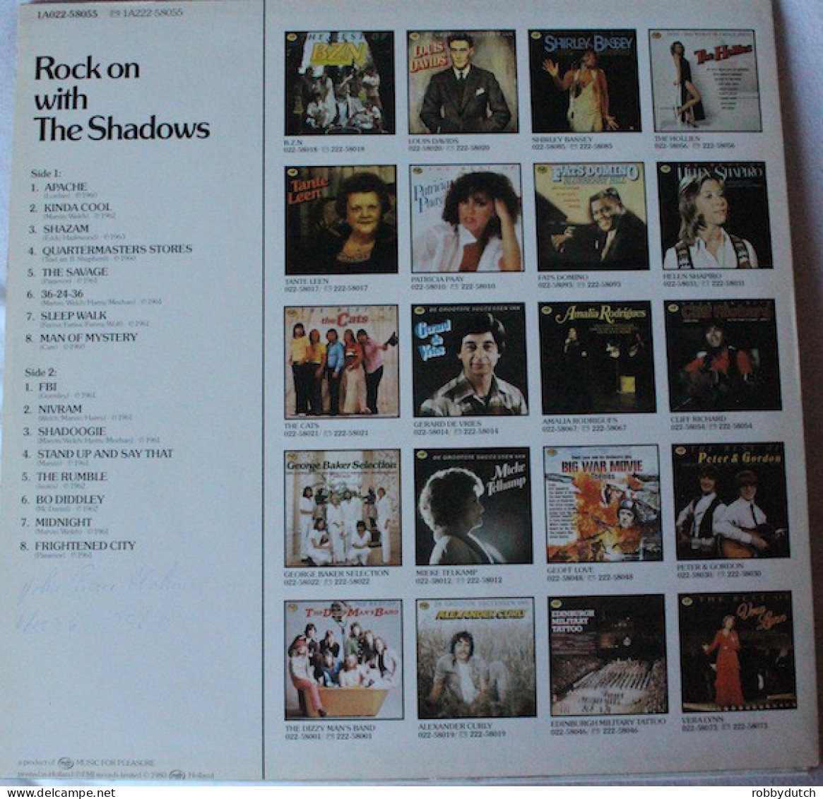 * LP *  ROCK ON WITH THE SHADOWS (Holland 1980) - Instrumentaal