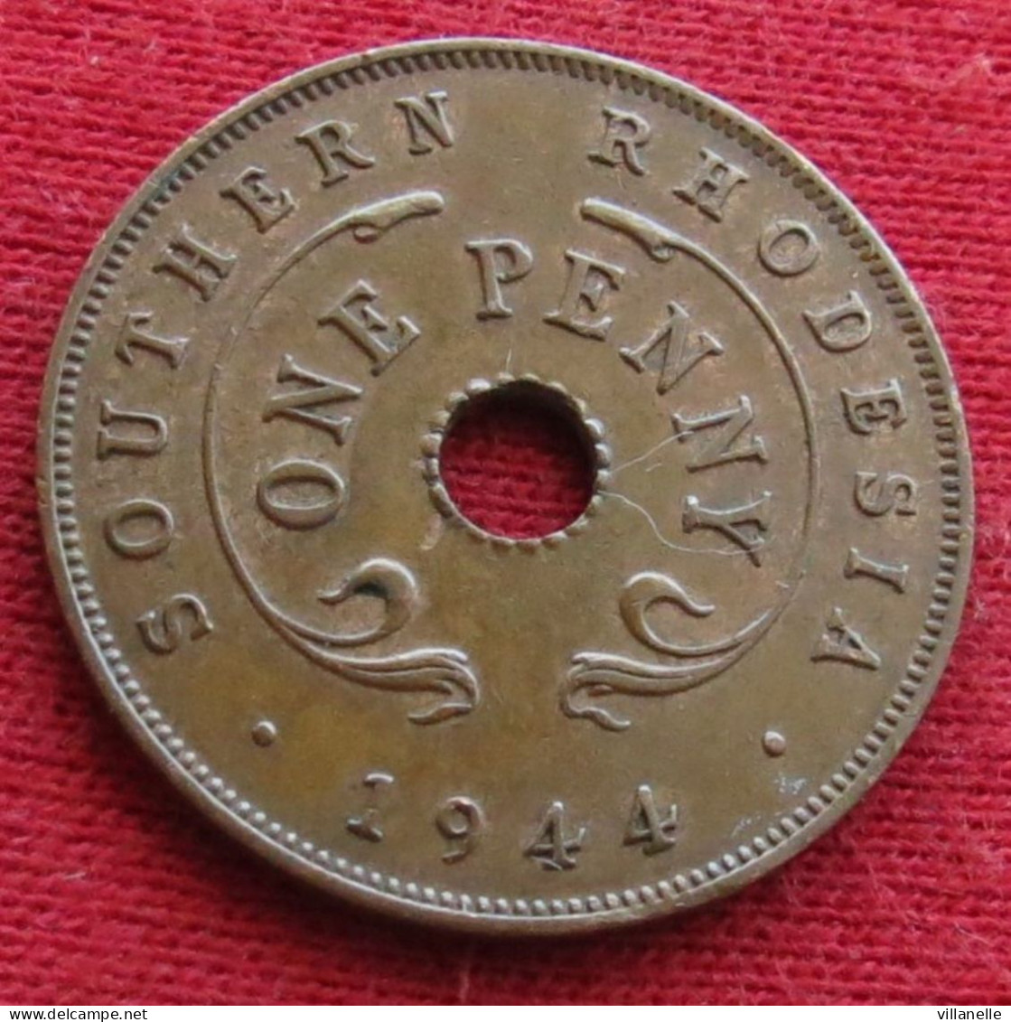 Southern Rhodesia 1 One Penny 1944 KM# 8a Lt 627 *V1T Rodesia Rhodesie - Rhodesien